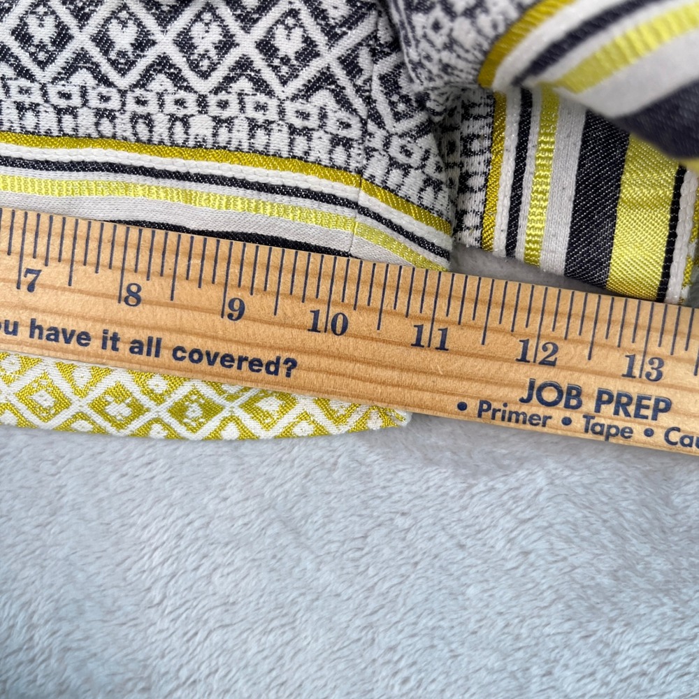Boho Shorts Tassels 00 S Ann Taylor Loft Yellow Striped Festival Beachy Coastal - Picture 10 of 10